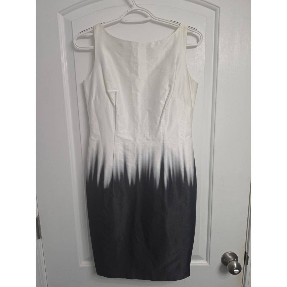 Milly Dress Size 2 Black Gray White Dye Print Sleeveless